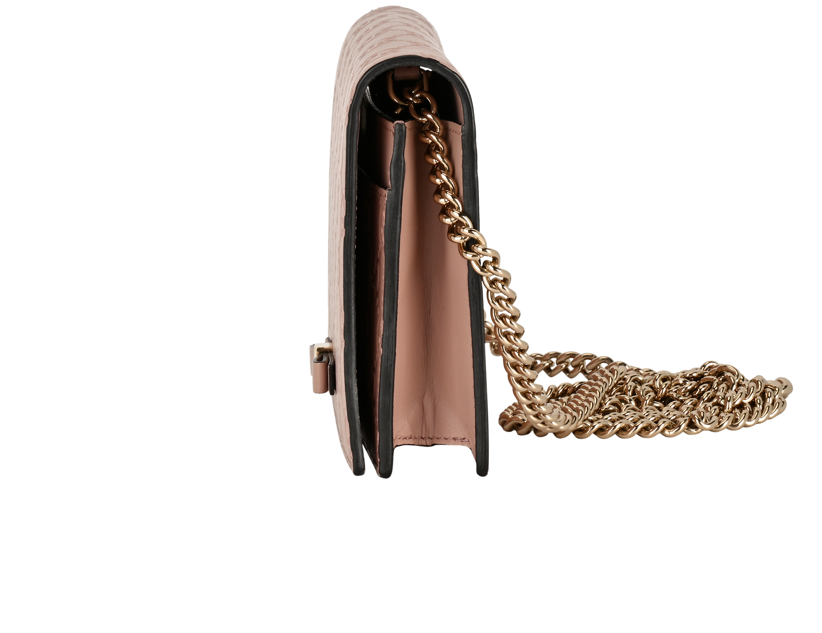 Guccissima Bow Wallet On Chain, &pound;395, Handbags, Pink, Leather, Bottom view